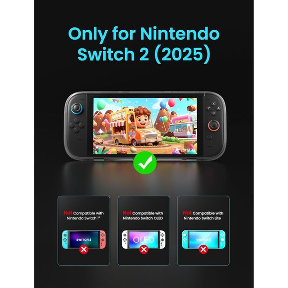 Ergonomic Anti-Slip Full-Body Soft Case for Switch 2 Console/JoyCon - Picture 2 of 7